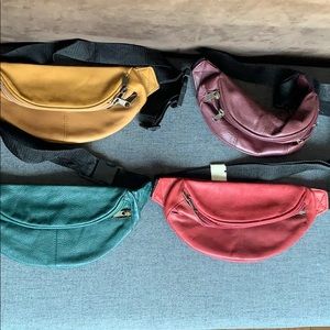 Vintage leather multi-color Fanny packs